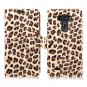LG G Vista Case-Cellularvilla Pu Leather Wallet Card Flip Open Pocket Case Cover Pouch-Brown Leopard