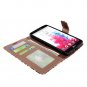 LG G Vista Case-Cellularvilla Pu Leather Wallet Card Flip Open Pocket Case Cover Pouch-Brown Leopard