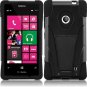 HRWireless T-Stand Impact Kickstand Hybrid Double Layer Fusion Black/Black for Nokia Lumia 521