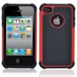 Pasonomi iPhone 4 Case-Premium Heavy Duty Hybrid Shockproof Durable Bumper Armor-Red