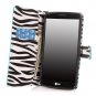 LG G Flex, E LV LG G Flex Case Deluxe PU Leather Flip Wallet/Purse Case Cover Zebra print inside