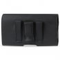 Black Horizontal Leather Pouch Carrying Case Holster Belt Clip Samsung Galaxy S3 Cell Phone- Black