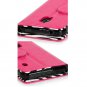 Galaxy S5 Active Flip Case E LV Deluxe PU Leather Folio Wallet Case Cover-Hot Pink