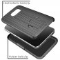 Galaxy S6 Case, i-Blason Transformer Slim Hard Shell Holster Case Combo- Black