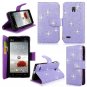 Cellularvilla PU Leather Shiny Glitter Wallet Card Flip Open Pocket Lg Optimus L9-Purple Glitter