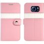 Galaxy S6 Case, ACEABOVE [Kickstand Feature] Samsung Galaxy S6 Wallet Case [Ultra Slim][Pink]