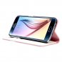 Galaxy S6 Case, ACEABOVE [Kickstand Feature] Samsung Galaxy S6 Wallet Case [Ultra Slim][Pink]