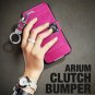 [HotPink] Galaxy S5, [Back Pocket Case] [5 Card Slot] Finger Holder Clip PU Leather TPU Bumper