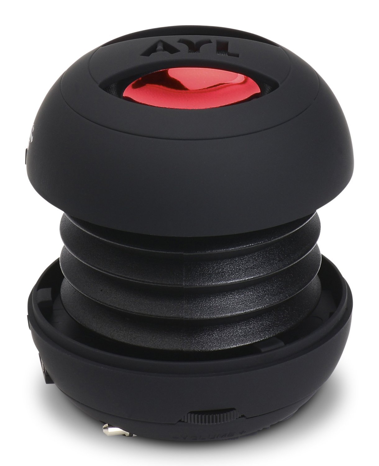 AYL Portable Mini Speaker System with 3YR GUARANTEE (Black) + 15-Inch Extension Stereo Audio-Black