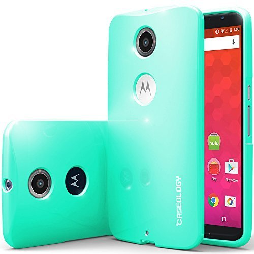 Caseology Google Nexus 6 Case [Drop Protection] Slim Fit TPU Cover [Turquoise Mint] Armor Bumper