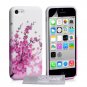 Yousave iPhone 5C Case Floral Bee Silicone Gel Cover -Pink Floral