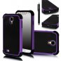 Galaxy S4 Case, E LV Galaxy S4 Case - Hybrid Dual Layer Armor Defender Protective Case -Purple