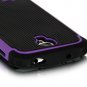 Galaxy S4 Case, E LV Galaxy S4 Case - Hybrid Dual Layer Armor Defender Protective Case -Purple
