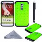 LG G2 VS980 Case, Wisdompro 2 in 1 Rugged Heavy Duty Hybrid Defender Green/Black