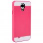 CellJoy Hybrid TPU 2PC Layered Hard Rubber Bumper Samsung Galaxy S4 SIV (Hot Pink Fuschia / White)