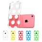 iPhone 5C Case, ESR the Beat Series Hard Clear Back Cover Snap on Case for iPhone 5C (Polka Dots)