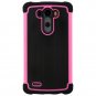 CellJoy LG G3 Case [Triple Defender] Layered Armor Back Cover Case (Pink / Black)