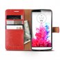 LG G3 Case, Verus [Kickstand Feature] LG G3 Wallet Case [Dandy Diary][Red]