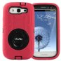 ULAK Samsung Galaxy S3 Case Heavy Duty Rugged Hybrid Shockproof Combo Holster(Hot Red/Black)