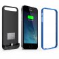 Maxboost Atomic S External Protective iPhone 5S Battery Case /Matte Black / Blue Built-in Kickstand