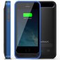 Maxboost Atomic S External Protective iPhone 5S Battery Case /Matte Black / Blue Built-in Kickstand