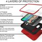 Ghostek Bullet Red HTC One M8 Case W/ M8 Screen Protector - Lifetime Warranty
