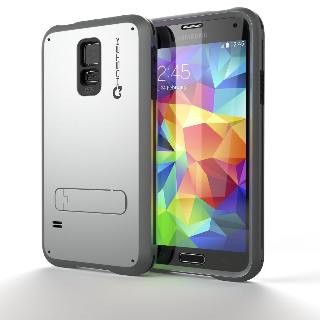 Galaxy S5 Case, Ghostek Silver Bullet Samsung Galaxy S5 Case W/ Galaxy S5 Screen Protector