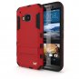 HTC One M9 Case, Ghostek Armadillo Red HTC One M9 Case w/ M9 Tempered Glass Screen Protector