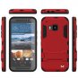 HTC One M9 Case, Ghostek Armadillo Red HTC One M9 Case w/ M9 Tempered Glass Screen Protector