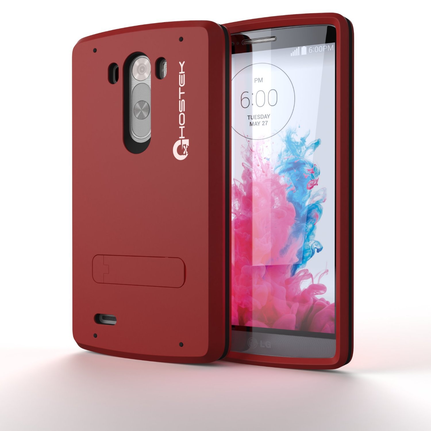 LG G3 Case, Ghostek Bullet Red LG G3 Case W/ LG G3 Screen Protector