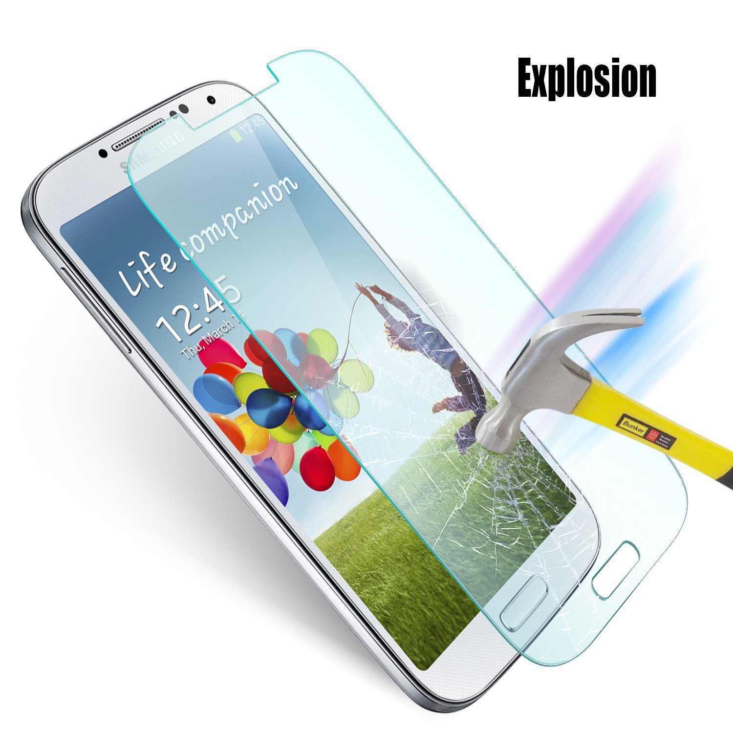 JETech Premium Tempered Glass Screen Protector for Samsung Galaxy S4