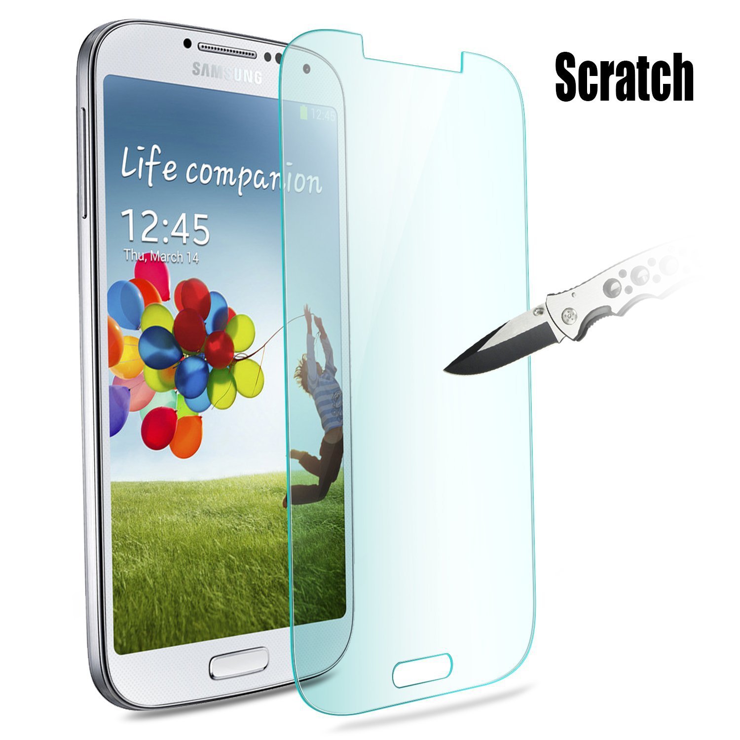 JETech Premium Tempered Glass Screen Protector for Samsung Galaxy S4