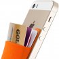 Sinjimoru B2 Stick-On Wallet making into iPhone Wallet Case- Orange