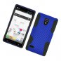 Eagle Cell PHLGP769NTBKBL Progressive Hybrid Protective Gummy TPU Black/Blue for LG Optimus