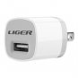 Wall Charger, Liger Universal USB Wall Charger Made for Iphone 6 5 5s 5c 4S(White)