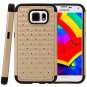 Style4U Galaxy S6 Studded Rhinestone Crystal Bling Hybrid Armor[Gold / Black]