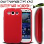 Samsung Galaxy S3 i9300 Extended Battery TPU Case Red, Exclusive Black And Green