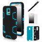 Galaxy S5 Case - E LV Shock-Absorption / High Impact Resistant- Black / Blue
