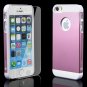 iPhone 5/5S Pink Aluminum Case + Glass Screen Protector Bundle: Amplim-Pink