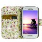 Samsung Galaxy S3 Mini Case Bundle including 1 Faux Leather Floral Interior(Hot Pink)