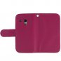 Samsung Galaxy S3 Mini Case Bundle including 1 Faux Leather Floral Interior(Hot Pink)