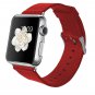 CIYOYO Leather Replacement Strap 42mm Wrist Band Straps Apple Watch Classic Buckle Red