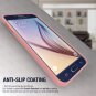 Galaxy S6 Case - Cellto [Soft Flexible]S6 Case Slim Tempered Glass [Shatter Proof]- Baby Pink