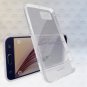 Galaxy S6 Case Cellto [Soft Flexible] Slim Tempered Glass [Shatter Proof] Clear with Glitter Sparkle