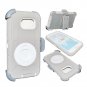 Tough Samsung Galaxy S6 case ASHIELD Ultra Shock&Drop-Proof Military Army-Grade -Gray+White For SS6
