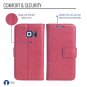 Galaxy S6 Edge Case Libiti Soft Leather Finest Quality Wallet Case (Red)