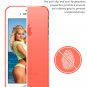 LoHi Apple iPhone 5 5S Protective Cover Slim Case Bright Color Translucent Flexible (Neon Orange)