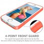 LoHi Apple iPhone 5 5S Protective Cover Slim Case Bright Color Translucent Flexible (Neon Orange)