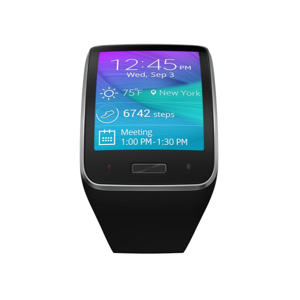 Samsung Galaxy Gear S Curved Smart Watch Charcoal Black Verizon (SMR750VZKAVZW)