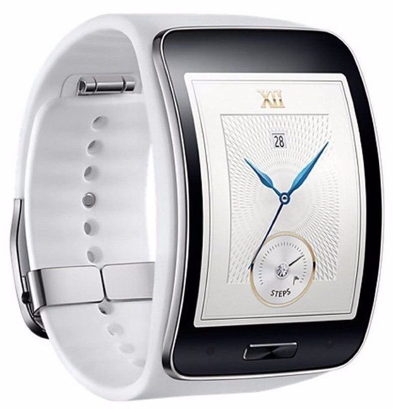 Samsung SM-R750A Galaxy Gear S White Curved AMOLED Unlocked AT&T Smartwatch